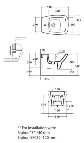 Биде подвесное Globo DAILY DAS09BI