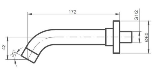 Излив для ванны Caprigo 98-113-crm