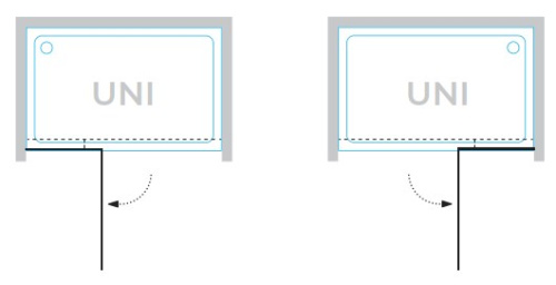 Душевая дверь Kolpa-San Andromeda N 140 black transparent 516790