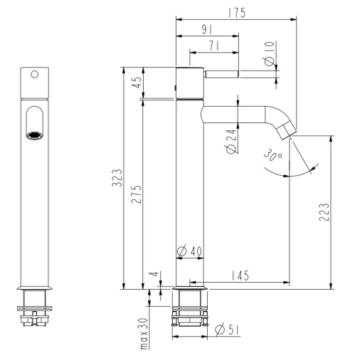 Смеситель для раковины Nemo Round NM-2312MB matte black