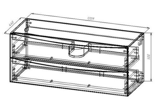 Тумба подвесная Vincea Mia 1200 G.White VMC-2MC120GW