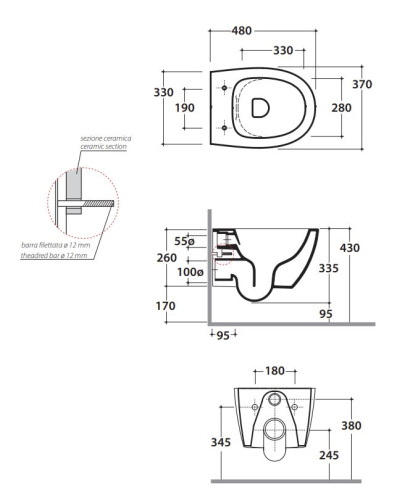 Унитаз подвесной Globo 4ALL MDS04BI