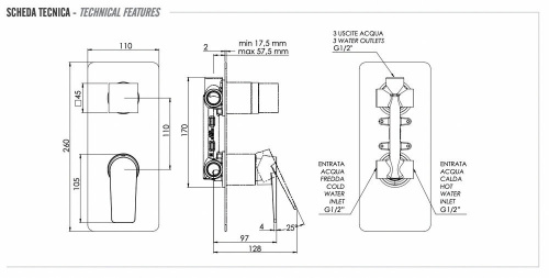 Смеситель для душа Remer Dream D93