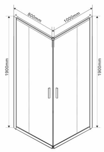Душевой уголок Vincea Garda VSS-1G8010CL