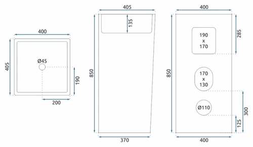 Умывальник Rea Holly U8005