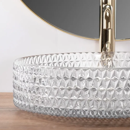 Умывальник Rea Cristal 39 Transparent U8881