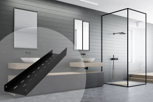 Полка для ванной Rea SF04-600-B black matt 06004