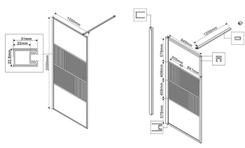 Душевая стенка Vincea Walk-In VSW-1HC100CFGM