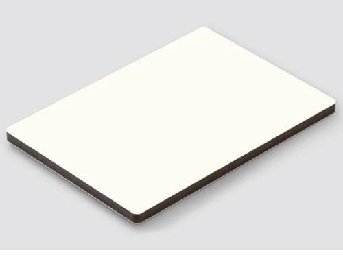 Компакт-плита 800*485 белый матовый с черной кромкой заказ 58СТ