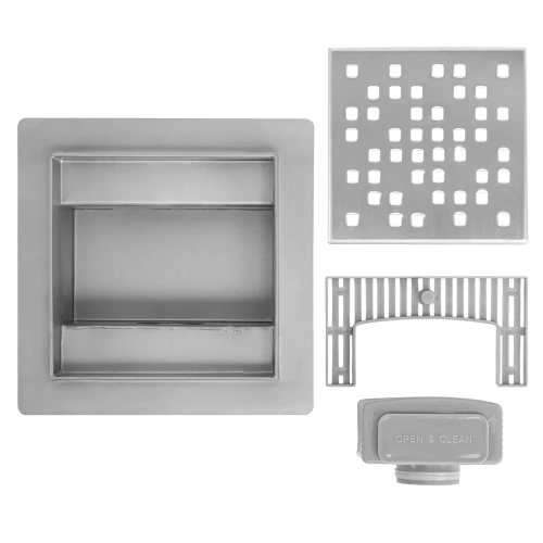 Трап для душа Rea DOTS 150x150 nikiel matt G6203