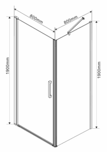 Душевой уголок Vincea Orta VSR-1O8080CL