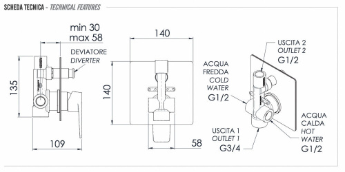 Смеситель для душа Remer Dream D09