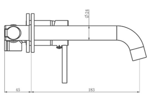 Смеситель для умывальника Vivi Felice 0635 Nichel