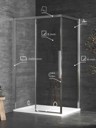 Душевой уголок Kolpa-San Libra DW 100X100-R silver brill transparent 516940