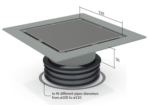 Душевой трап OMP Tea Kalamata Unseen 9977.798.9