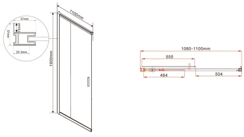Душевой уголок Vincea Garda VSS-1G1112CL
