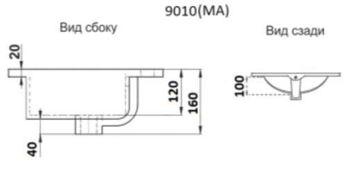 Умывальник CeramaLux 9010E