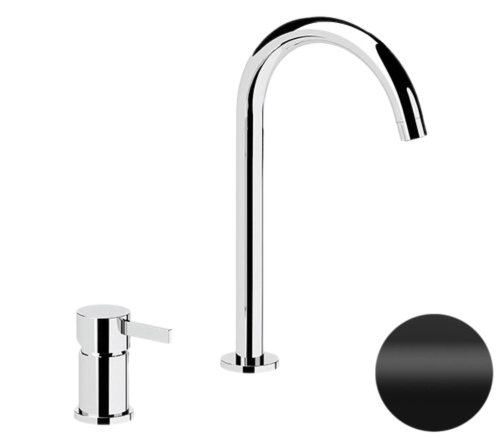 Смеситель для раковины Remer Metrica MC57LNO, черный матовый