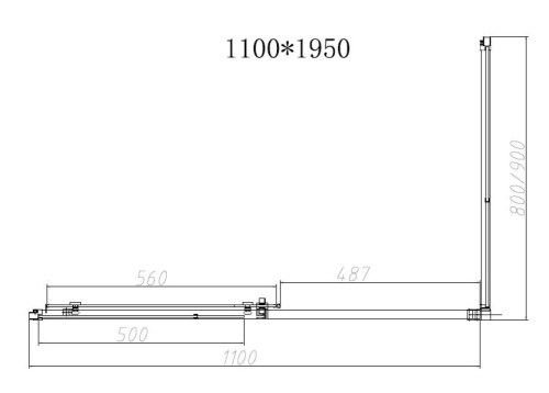 Душевой уголок Vincea Slim-N VSR-4SN8011CLG
