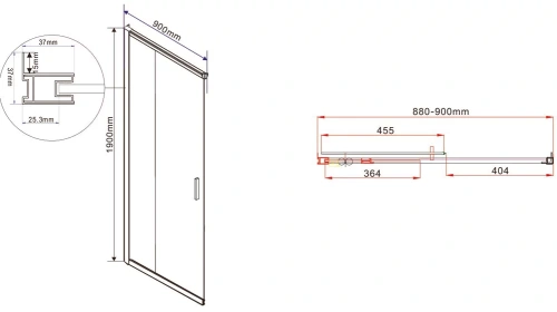 Душевой уголок Vincea Garda VSS-1G9012CH