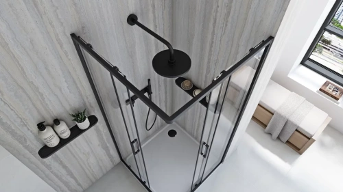 Душевой уголок Rea City Black 90x90 K6446