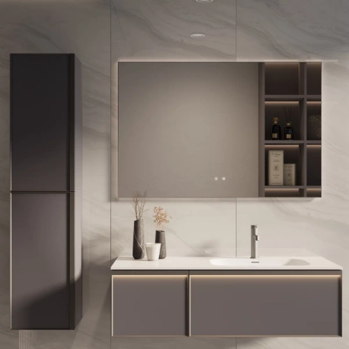 Тумба подвесная Vincea Elise VMC-4EL120MG-R серый матовый