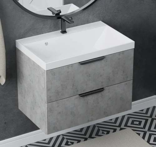 Тумба подвесная Vela Мира 70П под Classica (Бетон Чикаго) TU62175