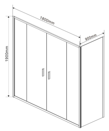 Душевой уголок Vincea Garda VSR-1G29018CH