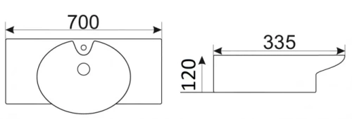 Умывальник CeramaLux STR4280C