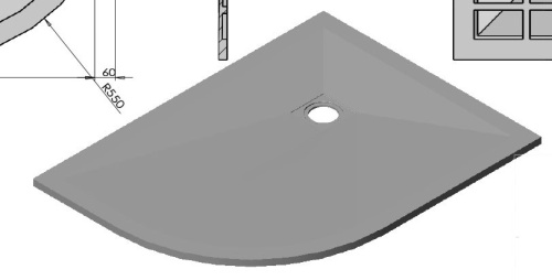 Душевой поддон Vincea VST-4SQ9012W-R