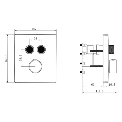 Душевая система Vincea Inspire VSFW-3I21MT3MB Душевая система Vincea Inspire VSFW-3I21MT3MB