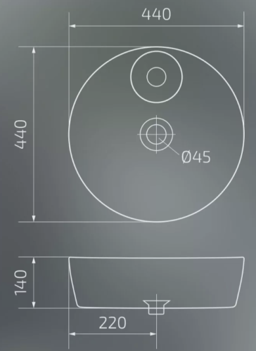 Умывальник Gid D1306h004