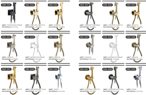 Гигиенический душ CeramaLux KBS/001 черный матовый