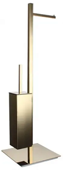 Напольная стойка с бумагодержателем и ёршиком Vivi Felice F0312 ORO