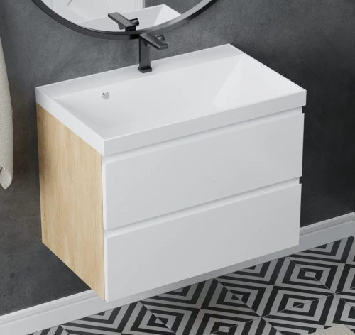 Тумба подвесная Vela Мира 70П под Classica (небраска/белый) TU62275