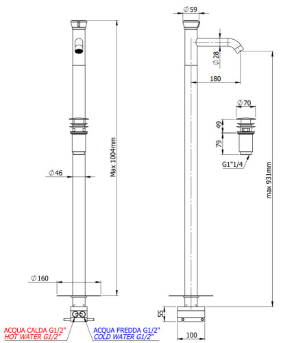 Смеситель для раковины Remer Element ET18