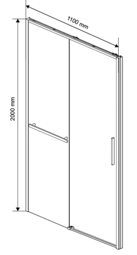 Душевая дверь Vincea Slim Soft VDS-1SS110CLGM