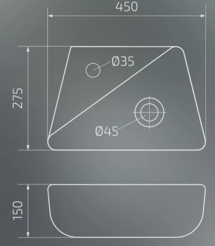 Умывальник Gid N9275R