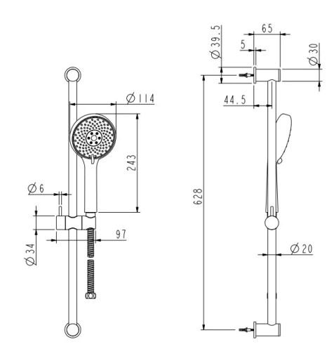 Душевой гарнитур Nemo NM-Q4003BN brush nickel