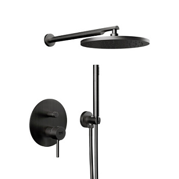 Душевая система Remer X Style X09S02OCFP, черный брашированный хром