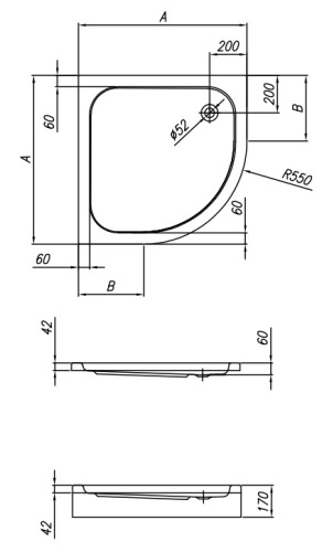 Душевой поддон Kolpa-san Ontex 80x80 R550 590070