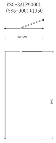 Душевой уголок Vincea Alpha VSR-3ALP9095MT