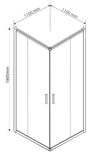 Душевой уголок Vincea Garda VSS-1G1111CLBN
