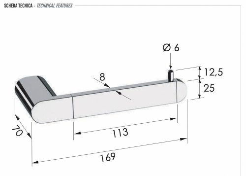 Бумагодержатель Remer Lounge LN61NO, черный матовый