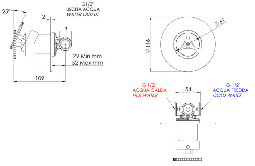 Смеситель для душа Remer Chrono CH30LNO, черный матовый