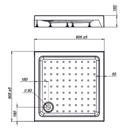 Душевой поддон Vincea VST-3AS-9090