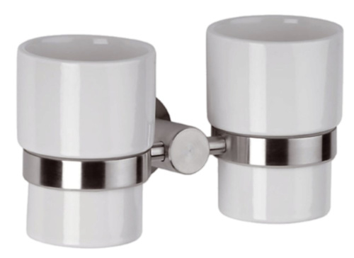 Стакан двойной Remer Minimal INOX Mi16INOXCR, нержавеющая сталь