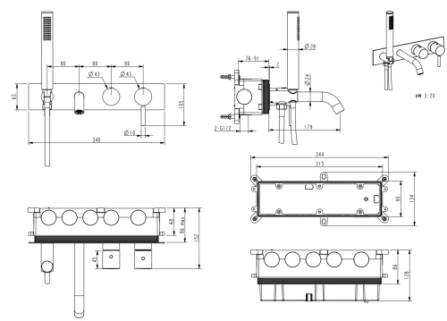 Смеситель для ванны Nemo Round NM-2353CR chrome