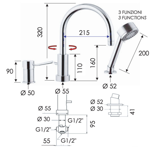 Смеситель для кухни Remer Minimal N48319MO