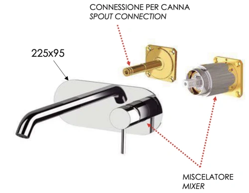 Смеситель для раковины Remer X Style X15KBVO состаренная латунь